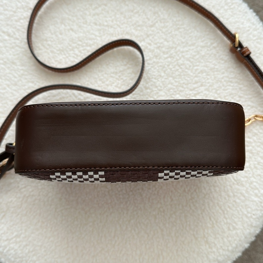Tory Burch McGraw woven plaid camera bag - Picture 4 of 12